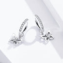 S925 Oxidized Silver Pavé Setting CZ Earrings for Women-3