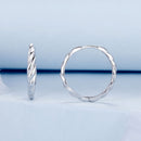 925 Sterling Silver Plated White Gold Earrings for Women - Size 11*3mm-7