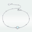 925 Sterling Silver Opal Bracelet for Women - Adjustable Size, Translucent Color-4
