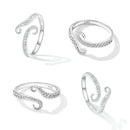 S925 Sterling Silver 0.2cm Platinum Plated Ring-3