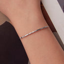 925 Sterling Silver White Gold Plated Bracelet 15+6cm for Women-4