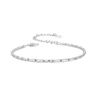 925 Sterling Silver + White Gold Plated Bracelet