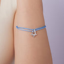 925 Sterling Silver Adjustable Cotton Rope Bracelet for Women-4