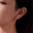 925 Sterling Silver Earrings 0.9*1.3cm with White Gold Plating for Women-6