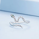 925 Sterling Silver Pavé Setting CZ Oxidized Silver Ring for Women-3