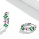 925 Sterling Silver Earrings with CZ in Pavé Setting - 1.3x0.4cm for Women-3