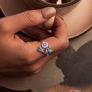 925 Sterling Silver Enamel 1.8mm Pavé Setting CZ Ring for Women-8