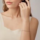 925 Sterling Silver Plated White Gold Adjustable Bracelet for Women-6