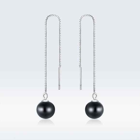 925 Sterling Silver Earrings with Quality Shell Pearl for Women