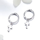 925 Sterling Silver Earrings Plated Platinum 1.9*0.5cm for Women-3