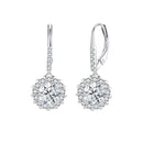 925 Sterling Silver Moissanite 1ct Earrings 26x11mm Pavé White Gold for Women-2