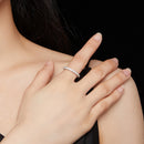 925 Sterling Silver Moissanite 0.03ct Ring Size 6-6