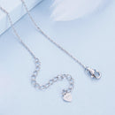 925 Sterling Silver Necklace with Pavé Setting CZ and Spinel Pendant-5