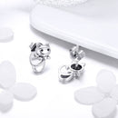 925 Sterling Silver Earrings with Pavé Setting in Oxidized Finish-5