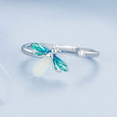 925 Sterling Silver White Gold Plated Enamel Pavé Setting CZ Ring-8
