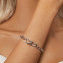 925 Sterling Silver Plated White Gold 19.0 cm Bracelet-6