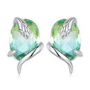 925 Sterling Silver Transparent Glass Earrings for Women-1