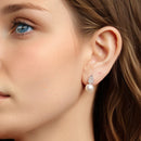 925 Sterling Silver 0.023 Carat Moissanite & Freshwater Pearl Earrings for Women-6