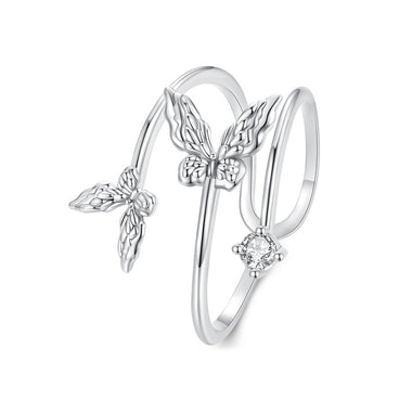 925 Sterling Silver Pavé Setting CZ Ring - 0