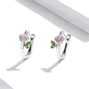 925 Sterling Silver Enamel Oxidized Silver Earrings for Women - 1.5x0.7cm-3