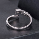 925 Sterling Silver Moissanite Ring Size E-1