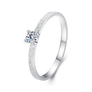 925 Sterling Silver & Moissanite Size 6 Ring with 0.1ct Moissanite-2