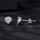 925 Sterling Silver Moissanite 0.03 Carat Earrings for Women-4
