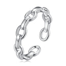 925 Sterling Silver Platinum Plated 0.4cm Wide Ring-2