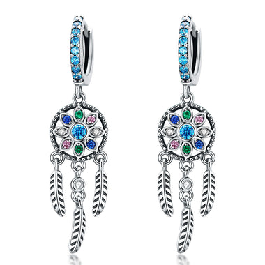 925 Sterling Silver Oxidized Silver Pavé CZ Earrings for Women, Size: 4*1 cm