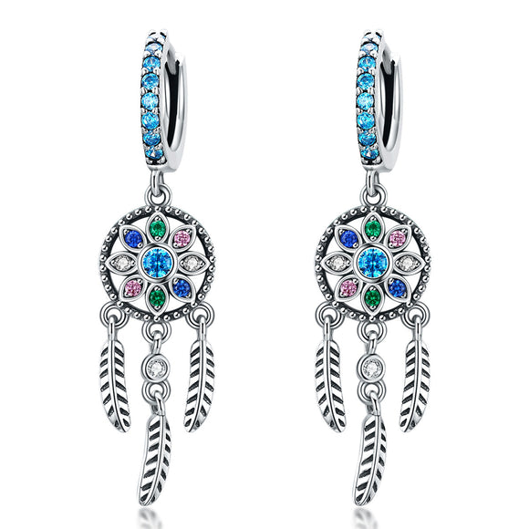 925 Sterling Silver Oxidized Silver Pavé CZ Earrings for Women, Size: 4*1 cm