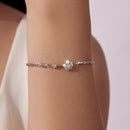 925 Sterling Silver Adjustable Moissanite & Natural Pearl Bracelet for Women-5