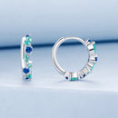925 Sterling Silver Earrings with Pavé Setting and White Gold Plating for Women-5