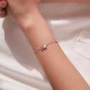 925 Sterling Silver Enamel Charm Bracelet with Pavé CZ, 15+6cm for Women-8