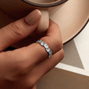 925 Sterling Silver Enamel and Platinum Plated Ring Size 6 for Women-6