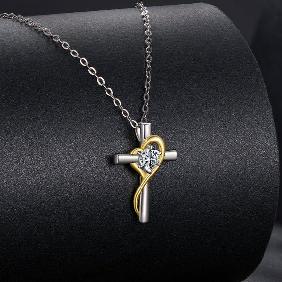 925 Sterling Silver 0.20 Carat Moissanite Necklace for Women