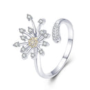 925 Sterling Silver Ring with Plated Platinum and Pavé Setting CZ-3