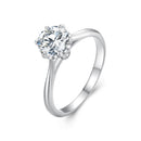 925 Sterling Silver Moissanite 1 Carat Ring Size 6 for Women-3