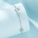 925 Sterling Silver Plated Platinum 150mm+60mm Bracelet for Women-3