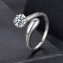 925 Sterling Silver 1 Carat Moissanite Ring for Women-5