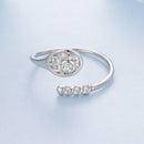 925 Sterling Silver Ring with Pavé Setting CZ, Width 0.11-0.72cm, for Women-2