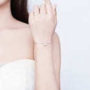 925 Sterling Silver & Platinum Plated CZ Bracelet for Women-6