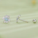 925 Sterling Silver Opal Nanometer Stone Enamel Earrings for Women-6