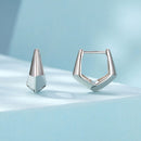 925 Sterling Silver White Gold Plated Earrings 14x6.5mm for Women-5
