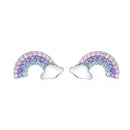925 Sterling Silver Earrings with Pavé Setting CZ-1