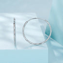 925 Sterling Silver Plated White Gold Earrings 3.0cm for Women-5