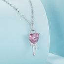 925 Sterling Silver Adjustable Necklace with Pavé Setting CZ & Pendant for Women-5
