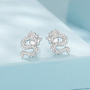 925 Sterling Silver Plated White Gold Earrings-3