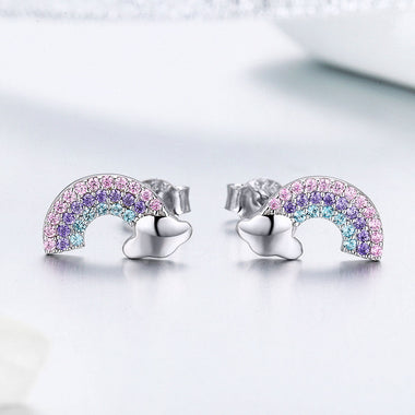 925 Sterling Silver Earrings with Pavé Setting CZ - 0