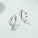 925 Sterling Silver Earrings with Pavé Setting CZ and High-Quality Nacre for Women-3