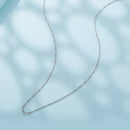 925 Sterling Silver 40cm Necklace with Plated White Gold-6